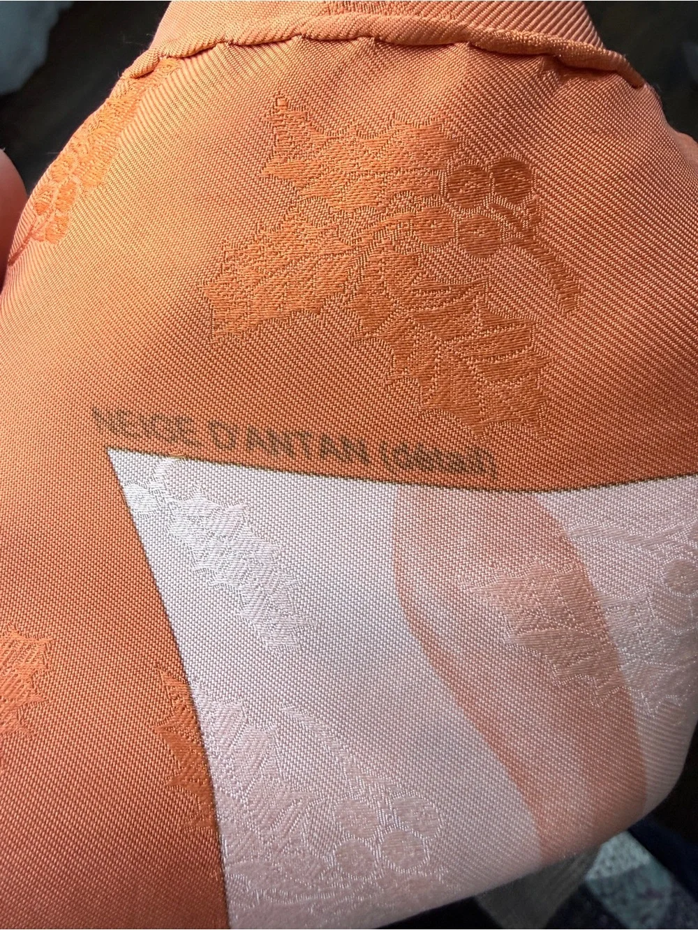 Hermes Pink Orange Green Floral Silk Scarf